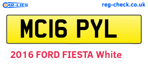 MC16PYL are the vehicle registration plates.