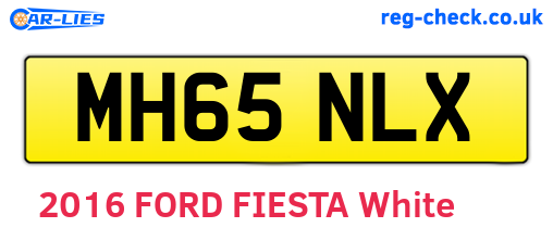 MH65NLX are the vehicle registration plates.
