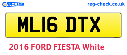 ML16DTX are the vehicle registration plates.