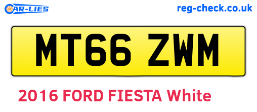 MT66ZWM are the vehicle registration plates.