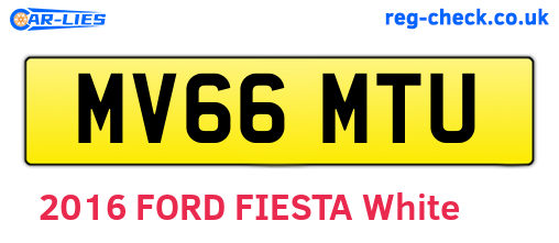 MV66MTU are the vehicle registration plates.