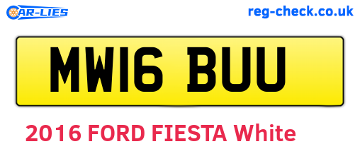 MW16BUU are the vehicle registration plates.