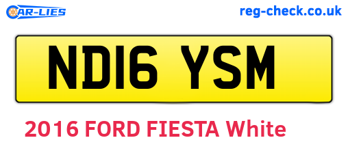 ND16YSM are the vehicle registration plates.