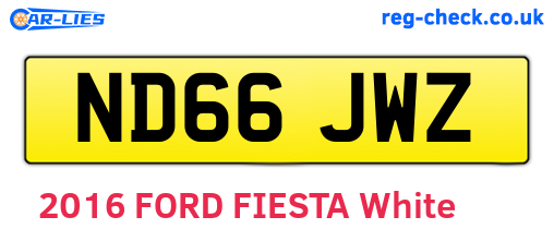 ND66JWZ are the vehicle registration plates.