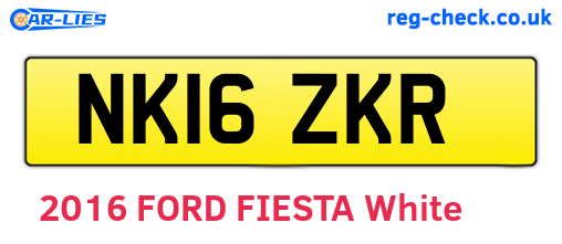 NK16ZKR are the vehicle registration plates.