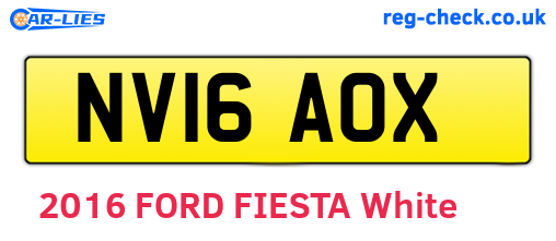 NV16AOX are the vehicle registration plates.
