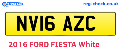 NV16AZC are the vehicle registration plates.