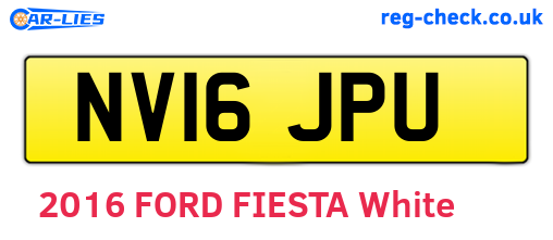 NV16JPU are the vehicle registration plates.