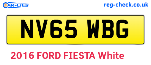 NV65WBG are the vehicle registration plates.