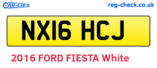 NX16HCJ are the vehicle registration plates.