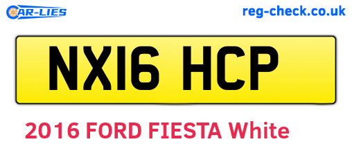 NX16HCP are the vehicle registration plates.
