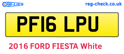 PF16LPU are the vehicle registration plates.