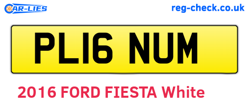 PL16NUM are the vehicle registration plates.