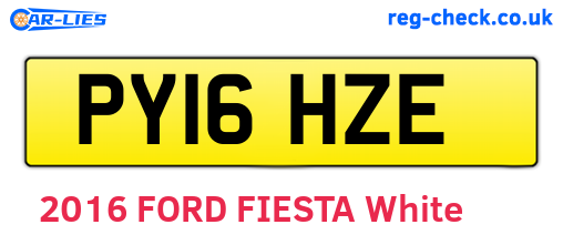 PY16HZE are the vehicle registration plates.