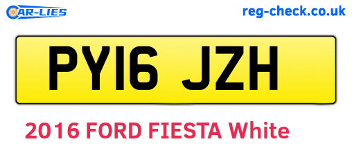 PY16JZH are the vehicle registration plates.