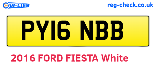 PY16NBB are the vehicle registration plates.