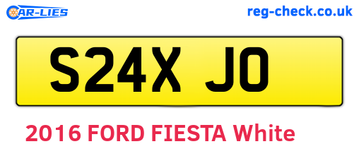 S24XJO are the vehicle registration plates.