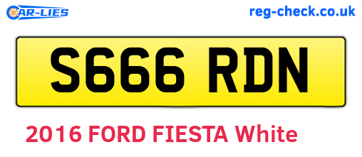 S666RDN are the vehicle registration plates.
