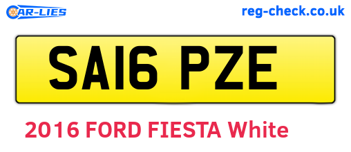 SA16PZE are the vehicle registration plates.