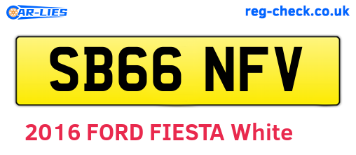 SB66NFV are the vehicle registration plates.
