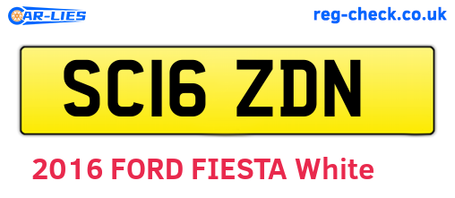 SC16ZDN are the vehicle registration plates.