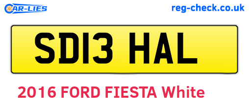 SD13HAL are the vehicle registration plates.