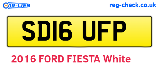 SD16UFP are the vehicle registration plates.