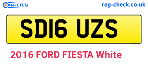 SD16UZS are the vehicle registration plates.