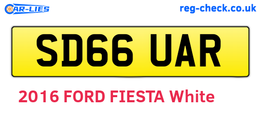 SD66UAR are the vehicle registration plates.