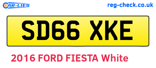 SD66XKE are the vehicle registration plates.