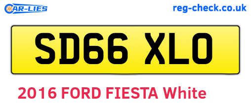 SD66XLO are the vehicle registration plates.