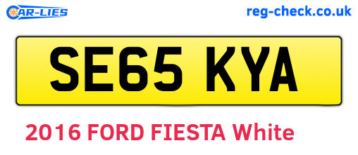 SE65KYA are the vehicle registration plates.