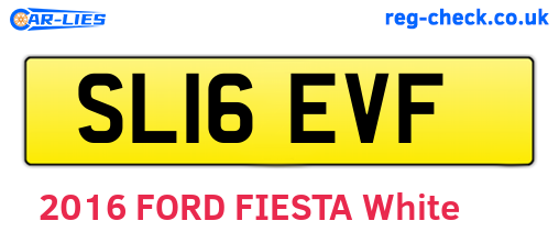 SL16EVF are the vehicle registration plates.