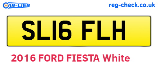 SL16FLH are the vehicle registration plates.