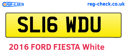 SL16WDU are the vehicle registration plates.