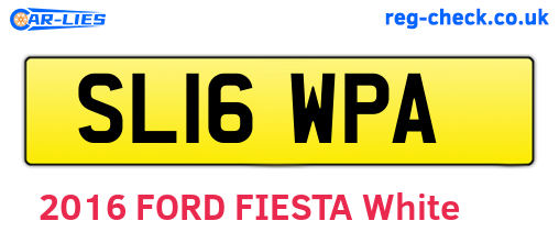 SL16WPA are the vehicle registration plates.