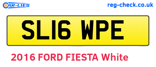 SL16WPE are the vehicle registration plates.