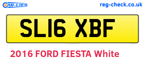 SL16XBF are the vehicle registration plates.