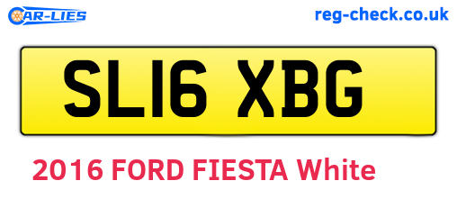 SL16XBG are the vehicle registration plates.