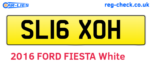 SL16XOH are the vehicle registration plates.