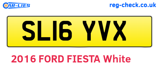 SL16YVX are the vehicle registration plates.
