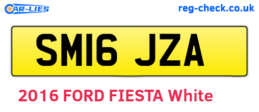 SM16JZA are the vehicle registration plates.