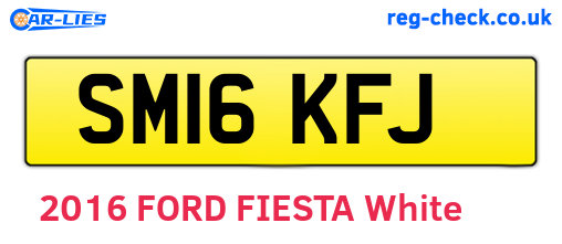 SM16KFJ are the vehicle registration plates.