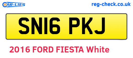SN16PKJ are the vehicle registration plates.