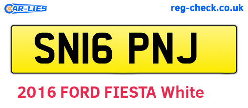 SN16PNJ are the vehicle registration plates.