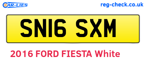 SN16SXM are the vehicle registration plates.