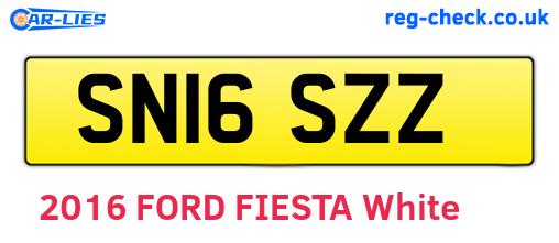 SN16SZZ are the vehicle registration plates.
