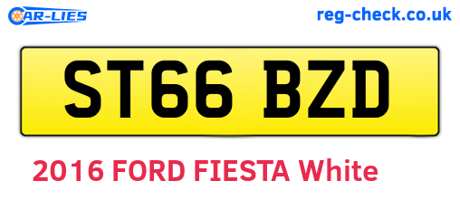 ST66BZD are the vehicle registration plates.