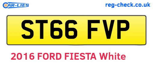 ST66FVP are the vehicle registration plates.