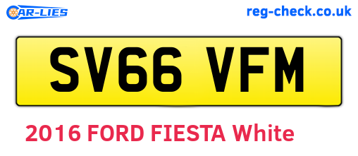 SV66VFM are the vehicle registration plates.